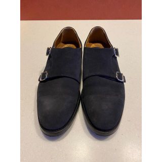 クロケットアンドジョーンズ(Crockett&Jones)の【美品】Doucal's スエードダブルモンク(ドレス/ビジネス)