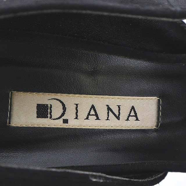 DIANA(ダイアナ)のダイアナ DIANA サンダル スエード ハイヒール 22cm 黒 ブラック レディースの靴/シューズ(サンダル)の商品写真