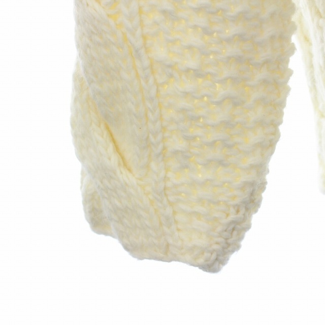 FRAY I.D(フレイアイディー)のフレイアイディー ハンドケーブル ロング ニット セーター 長袖 アルパカ混 白 レディースのトップス(ニット/セーター)の商品写真