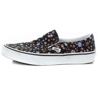 ヴァンズ(VANS)のバンズ スニーカー スリッポン 花柄 25cm 黒 ブラック(スニーカー)