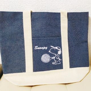 スヌーピー(SNOOPY)のスヌーピー　デニム地トートバッグ(トートバッグ)