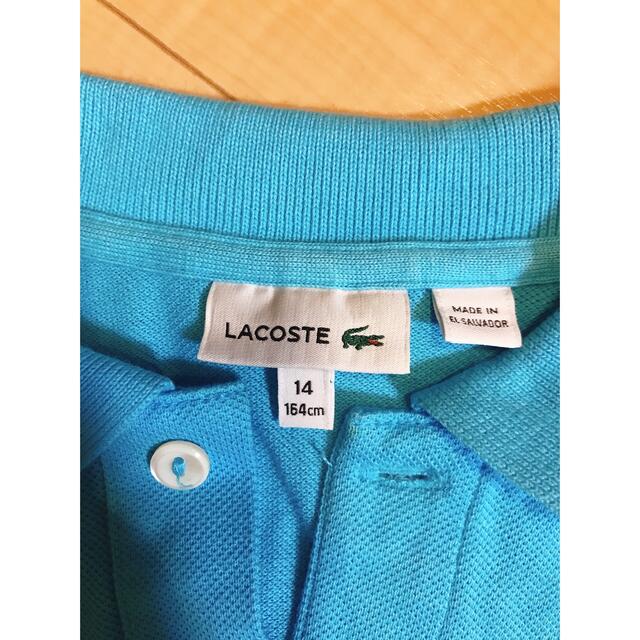 【新品、未使用】LACOSTE 半袖ポロシャツ ネイビー ボーイズ14サイズ