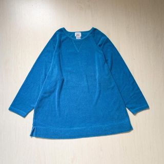 フリースカットソー　青　1X(Tシャツ/カットソー(七分/長袖))