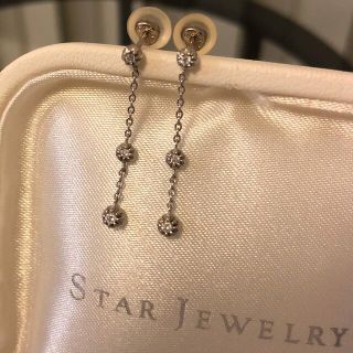 スタージュエリー(STAR JEWELRY)のスタージュエリー フラワーセッティングピアス ダイヤ 18KWG(ピアス)