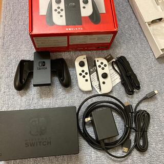 ニンテンドースイッチ(Nintendo Switch)のNintendoSwitch有機ELモデルホワイト本体欠品動作品(携帯用ゲーム機本体)
