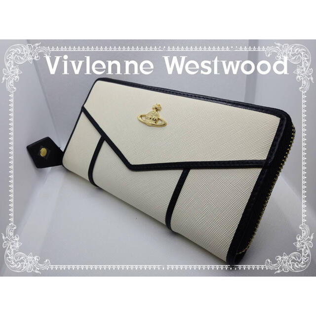 Vivienne Westwood(ヴィヴィアンウエストウッド)のVivlenneWestwoodブラックラインスタイリッシュヴィヴ55VV317 レディースのファッション小物(財布)の商品写真