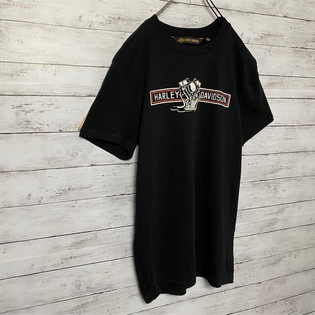 Harley Davidson(ハーレーダビッドソン)の【人気アイテム】ハーレーダビッドソン☆プリントデカロゴブラックTシャツ メンズのトップス(Tシャツ/カットソー(半袖/袖なし))の商品写真