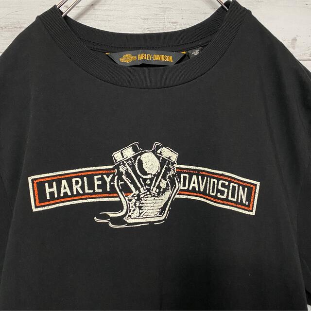 Harley Davidson(ハーレーダビッドソン)の【人気アイテム】ハーレーダビッドソン☆プリントデカロゴブラックTシャツ メンズのトップス(Tシャツ/カットソー(半袖/袖なし))の商品写真