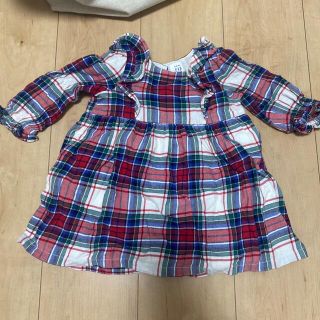 ベビーギャップ(babyGAP)のbaby GAP チェック柄　ワンピース　80サイズ(ワンピース)