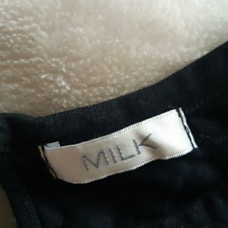 MILK - MILK ミルク パフスリーブ 黒 リボン カットソー Tシャツの通販 ...