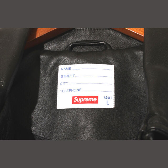 18SS Supreme シュプリーム レザージャケット L BLACK 2