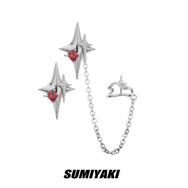 SUMIYAKI ダイヤモンドイヤークリップ＋単体ピアス