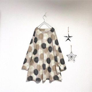 めぐ様専用 ❁beige❁ サークルドット柄❋チュニック(チュニック)