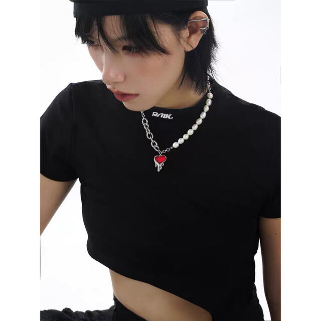 PAMEO POSE(パメオポーズ)のSUMIYAKI   Heart Pearl necklace レディースのアクセサリー(ネックレス)の商品写真