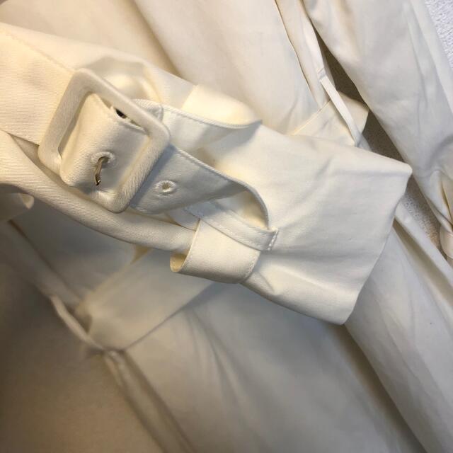 UNTITLED(アンタイトル)のUNTITLED スプリングコート サイズM ベルト付 ライナー付 ホワイト レディースのジャケット/アウター(スプリングコート)の商品写真