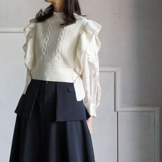 ルールロジェット(leur logette)のmarie様専用 美品☆ルールロジェット 2020 ウールフリルベスト(ニット/セーター)