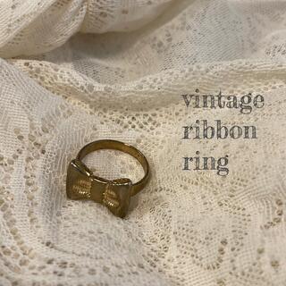 ロキエ(Lochie)の【最終価格】vintage リボン リング　指輪　ファッションリング(リング(指輪))