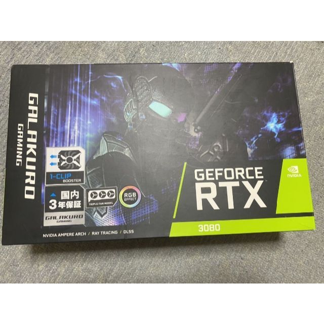 玄人志向　RTX3080 非LHR 保証残2年あり