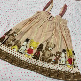 シャーリーテンプル(Shirley Temple)の④シャーリーテンプルルル　クマチョコJSK 110サイズ(ワンピース)