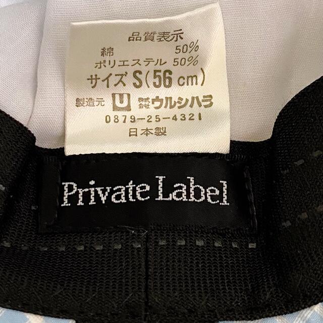 PRIVATE LABEL(プライベートレーベル)のプライベートレーベル　帽子　レディース　水色チェック レディースの帽子(ハット)の商品写真