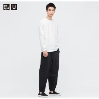 ユニクロ(UNIQLO)のUNIQLO　ユニクロ　クルーネックT（長袖）　ホワイト　オーバーサイズ(Tシャツ/カットソー(七分/長袖))