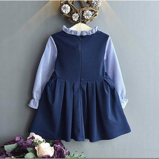 120 ワンピース  靴下3点セット キッズ/ベビー/マタニティのキッズ服女の子用(90cm~)(ドレス/フォーマル)の商品写真