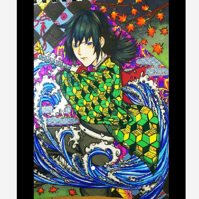 鬼滅の刃 冨岡義勇 手描きイラスト ファンアート 鬼滅の刃 冨岡義勇 手描きイラスト ファンアート