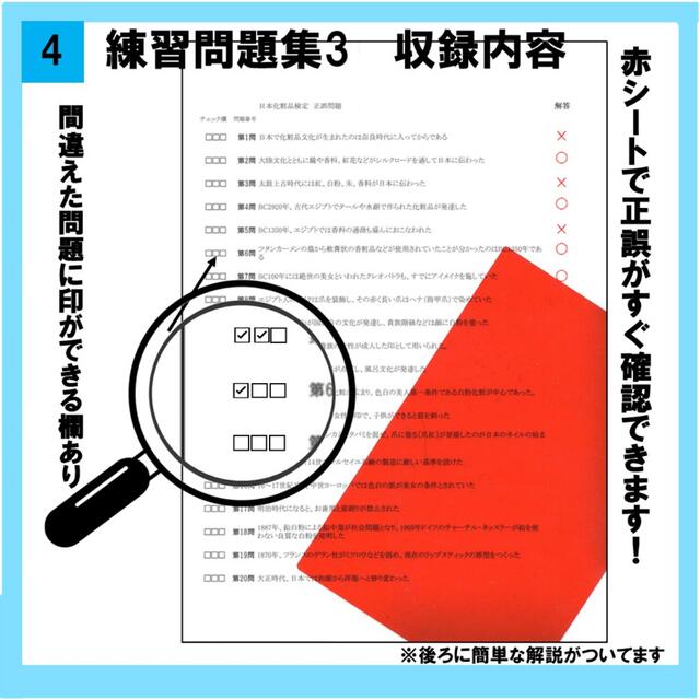 日本化粧品検定　1級と2級　練習問題集お得セット