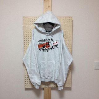 スラッシャー(THRASHER)の古着 THRASHER 霜降りロゴパーカー ★スポーツMIX好きに(パーカー)