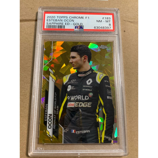 2020 topps chrome f1 ocon /50 psa8