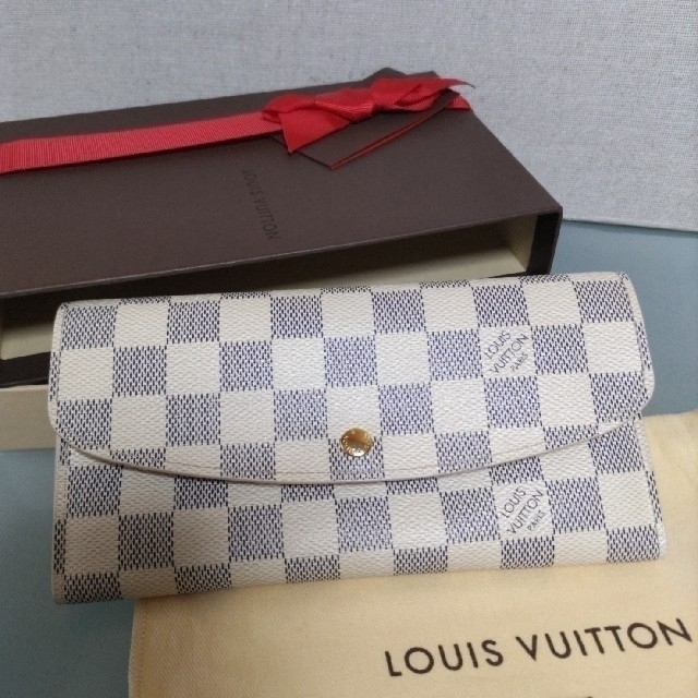新しく着き VUITTON LOUIS - エミリー  長財布 ダミエアズール Vuitton Louis 財布