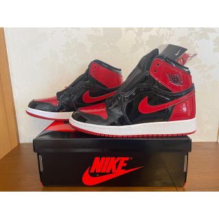 ナイキ(NIKE)のAJ1ナイキ エアジョーダン1  パテントブレッド 23.5cm(スニーカー)