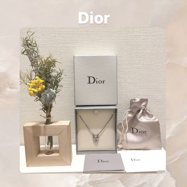 【Dior】♡ハートロックネックレス　ディオール　ロゴネックレス