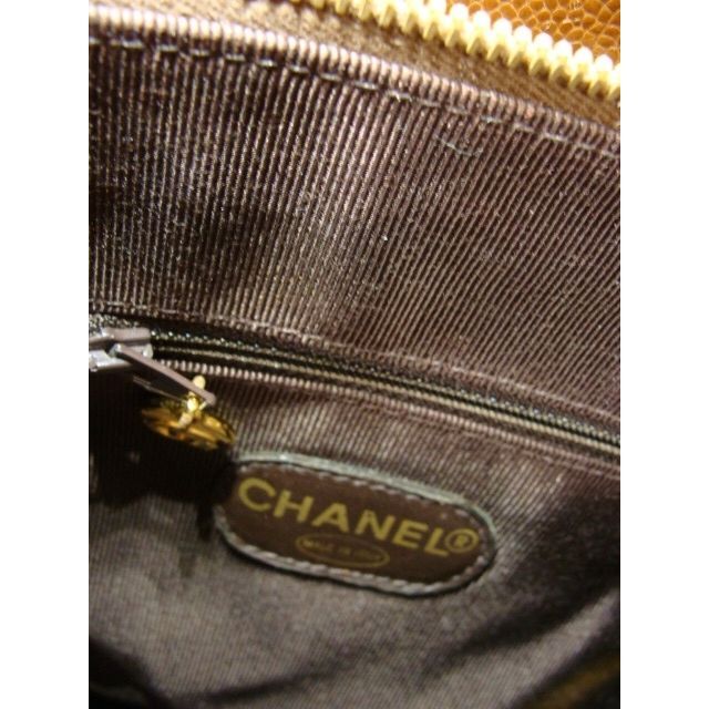 シャネルキャビアスキンレザー皮革キルティングマトラッセ大きめトートハンドバッグ鞄