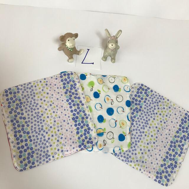 ガーゼハンカチ3枚セット★Ｌ★ハンドメイド ハンドメイドのファッション小物(ハンカチ/バンダナ)の商品写真