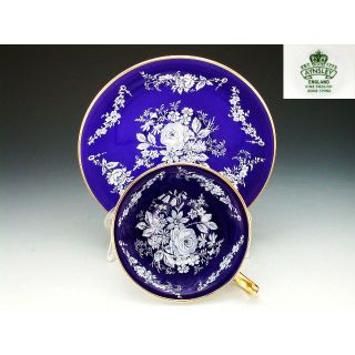 エインズレイ(Aynsley China)のエインズレイ　紺と白(グラス/カップ)