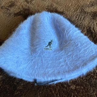 カンゴール(KANGOL)の【値下げしました！】カンゴール　アンゴラ風バケットハット　スモーキーブルー(ハット)