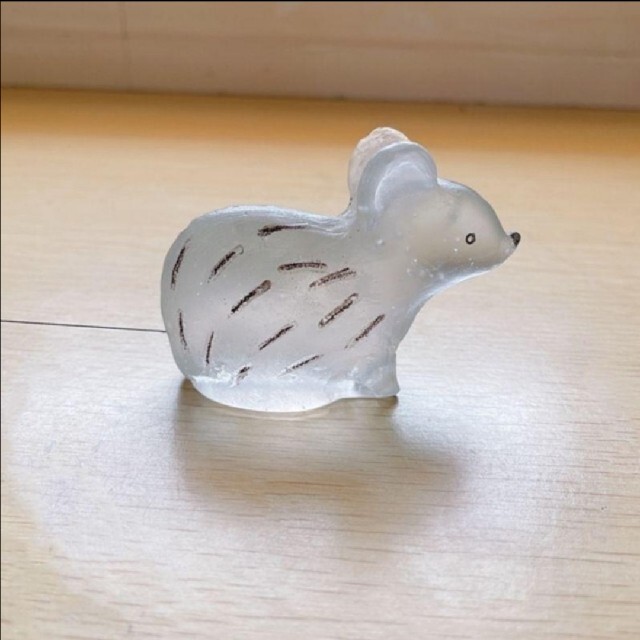販促品製作 安達知江さん ガラスネズミ インテリア/住まい/日用品