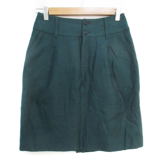 CROLLA(クローラ)のクローラ タイトスカート ひざ丈 ウール 無地 36 緑 グリーン /FF44 レディースのスカート(ひざ丈スカート)の商品写真