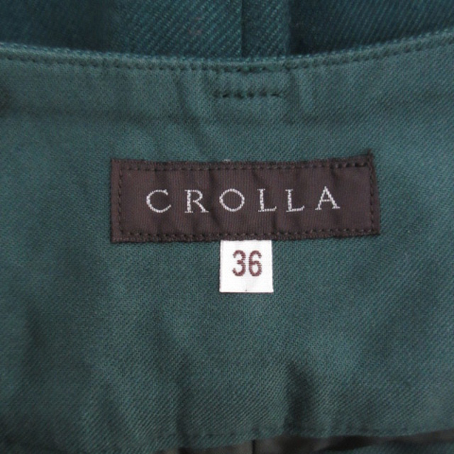 CROLLA(クローラ)のクローラ タイトスカート ひざ丈 ウール 無地 36 緑 グリーン /FF44 レディースのスカート(ひざ丈スカート)の商品写真