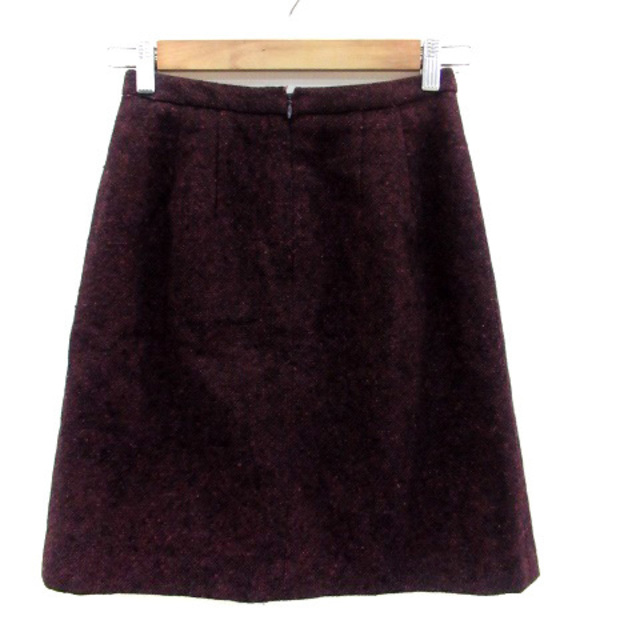 MK MICHEL KLEIN(エムケーミッシェルクラン)のエムケー ミッシェルクラン フレアスカート ひざ丈 ウール 36 紫 パープル レディースのスカート(ひざ丈スカート)の商品写真