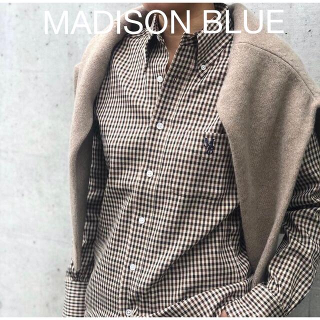 トップス【MADISON BLUE】B.Dストレッチチェックロングスリーブシャツ/01