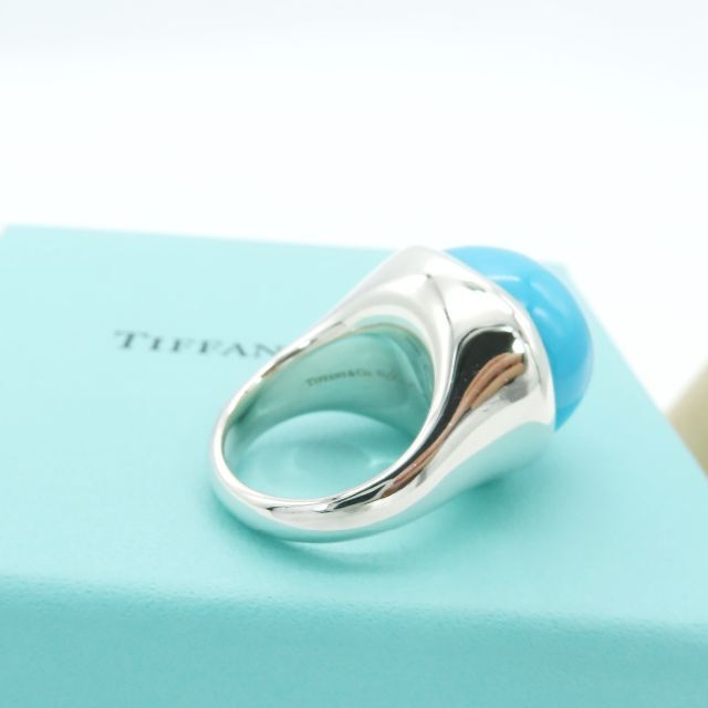 Tiffany & Co.(ティファニー)の極希少 美品 ティファニー 大粒 ターコイズ カボション リング DH7 レディースのアクセサリー(リング(指輪))の商品写真