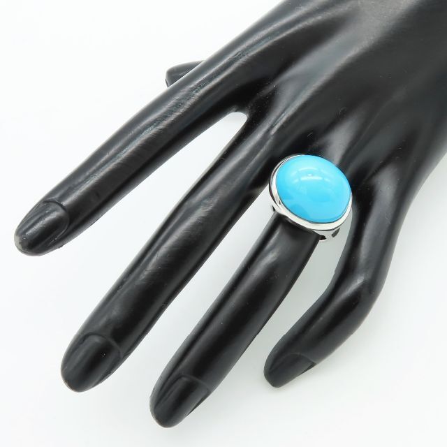 Tiffany & Co.(ティファニー)の極希少 美品 ティファニー 大粒 ターコイズ カボション リング DH7 レディースのアクセサリー(リング(指輪))の商品写真