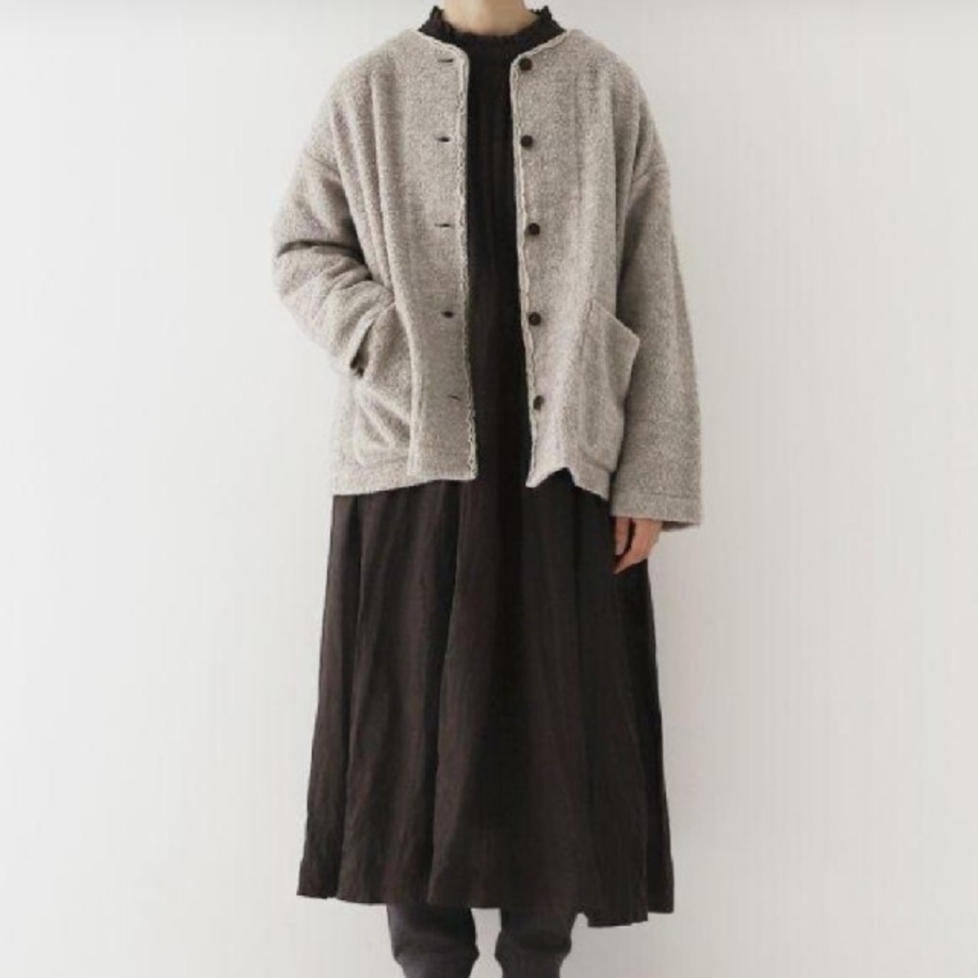 nest Robe(ネストローブ)のネストローブ♡コットンヤクナッピングジャケット レディースのジャケット/アウター(ノーカラージャケット)の商品写真