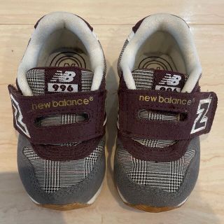 ニューバランス(New Balance)のnew balance 996 13cm  GRAY/BURGUNDY(スニーカー)