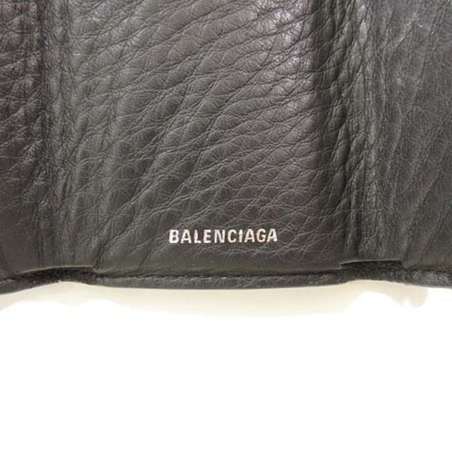 Balenciaga(バレンシアガ)のバレンシアガ 391446 ペーパー ミニウォレット 三つ折り財布 ブラック メンズのファッション小物(折り財布)の商品写真