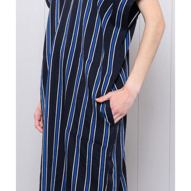 BEAUTY&YOUTH UNITED ARROWS(ビューティアンドユースユナイテッドアローズ)の【Ｈ BEAUTY&YOUTH】STRIPE V NECK DRESS レディースのワンピース(ロングワンピース/マキシワンピース)の商品写真