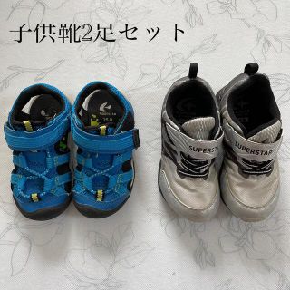 ムーンスター(MOONSTAR )の【2足セット】子供靴15.0cm、16.0cm 子供サンダル　キッズスニーカー(スニーカー)