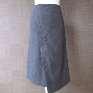 アンタイトル(UNTITLED)のアンタイトル UNTITLED グレー スカート 46 大きいサイズ 秋冬(ロングスカート)